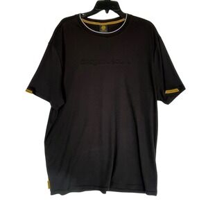 Cirque du Soleil Womens Black Short Sleeve T-Shirt Embossed Logo Sun Patch XL